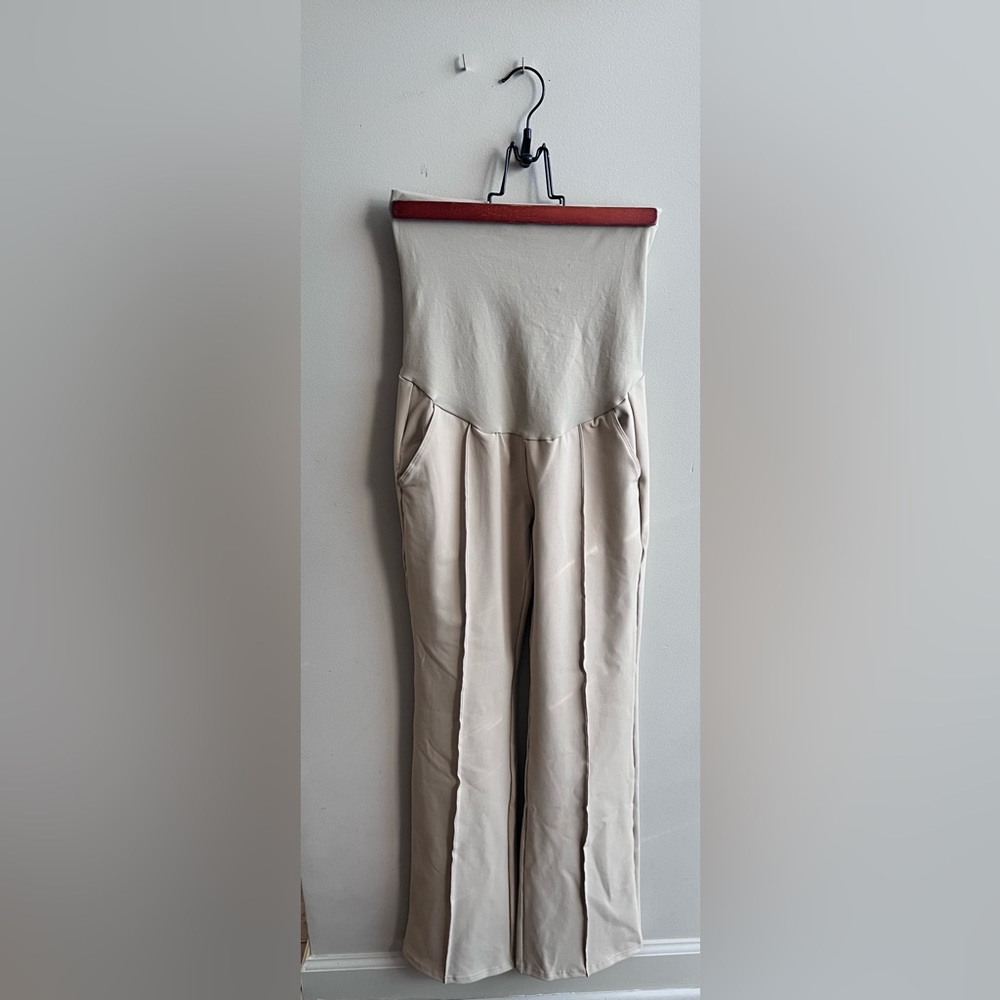 IUGA Beige Maternity Stretch Trouser